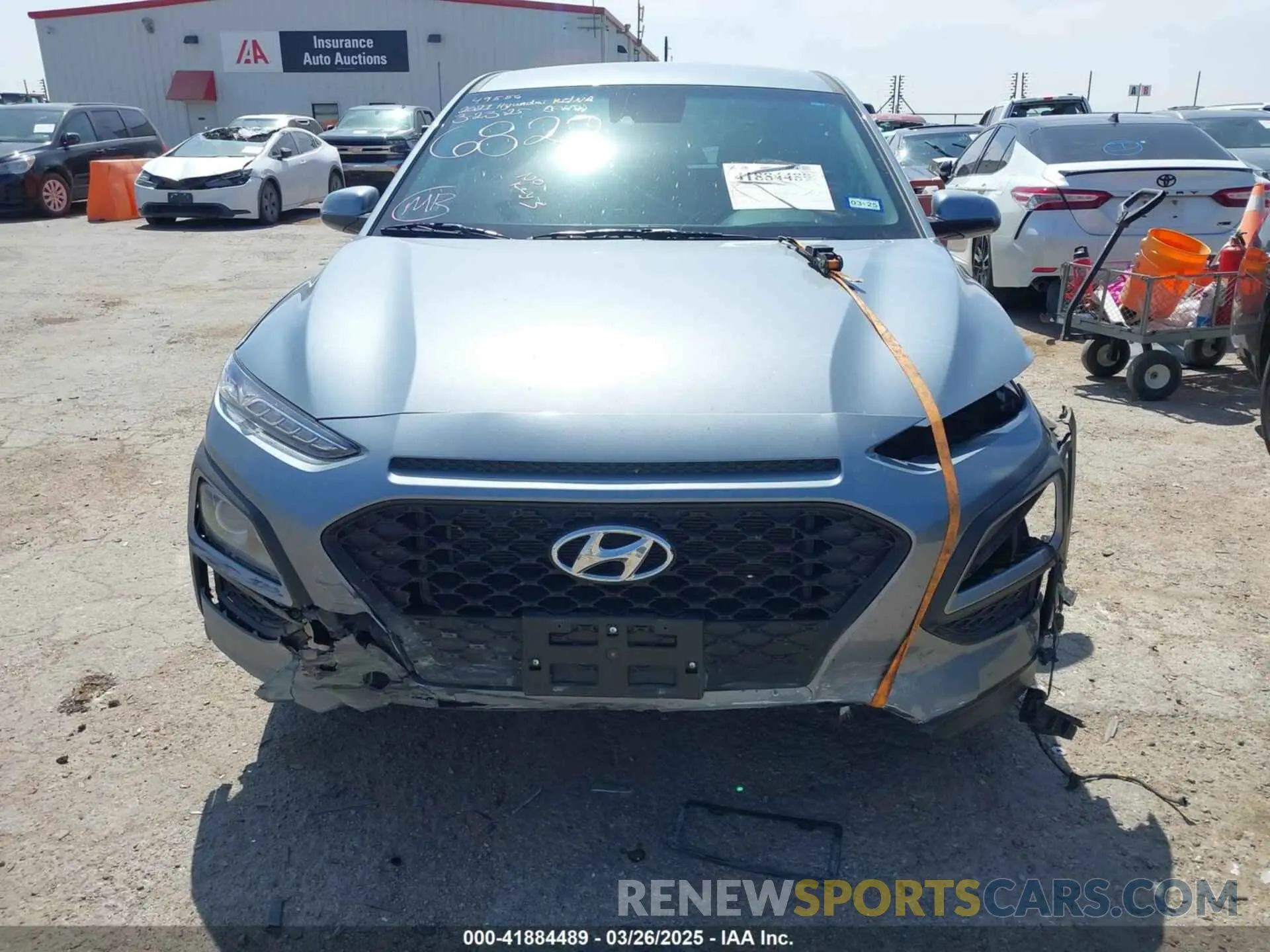 12 fotografías del automóvil dañado KM8K12AA0MU646822 HYUNDAI KONA 2021