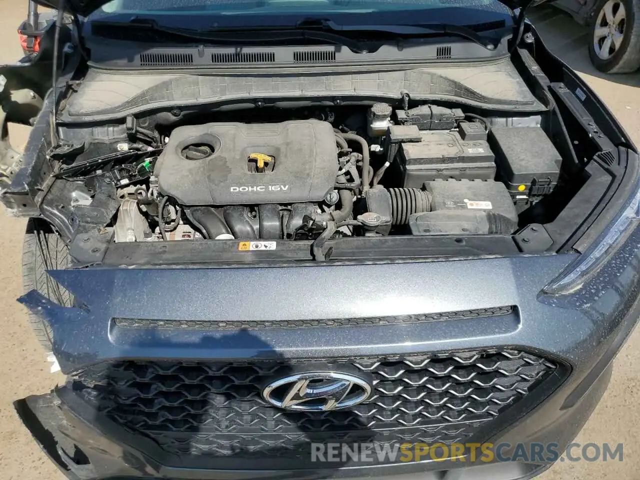 12 fotografías del automóvil dañado KM8K12AA0MU676306 HYUNDAI KONA 2021