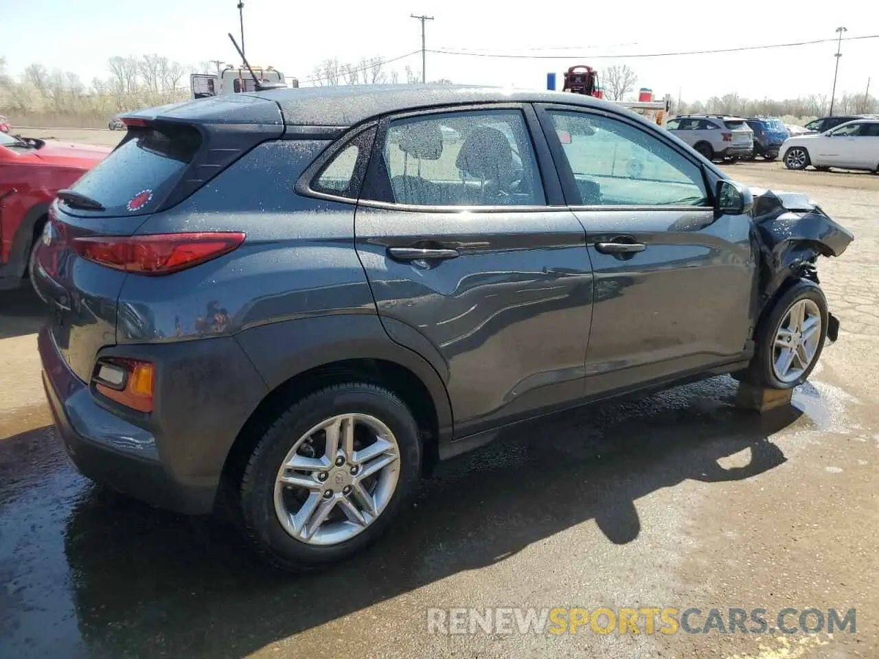 3 fotografías del automóvil dañado KM8K12AA0MU676306 HYUNDAI KONA 2021