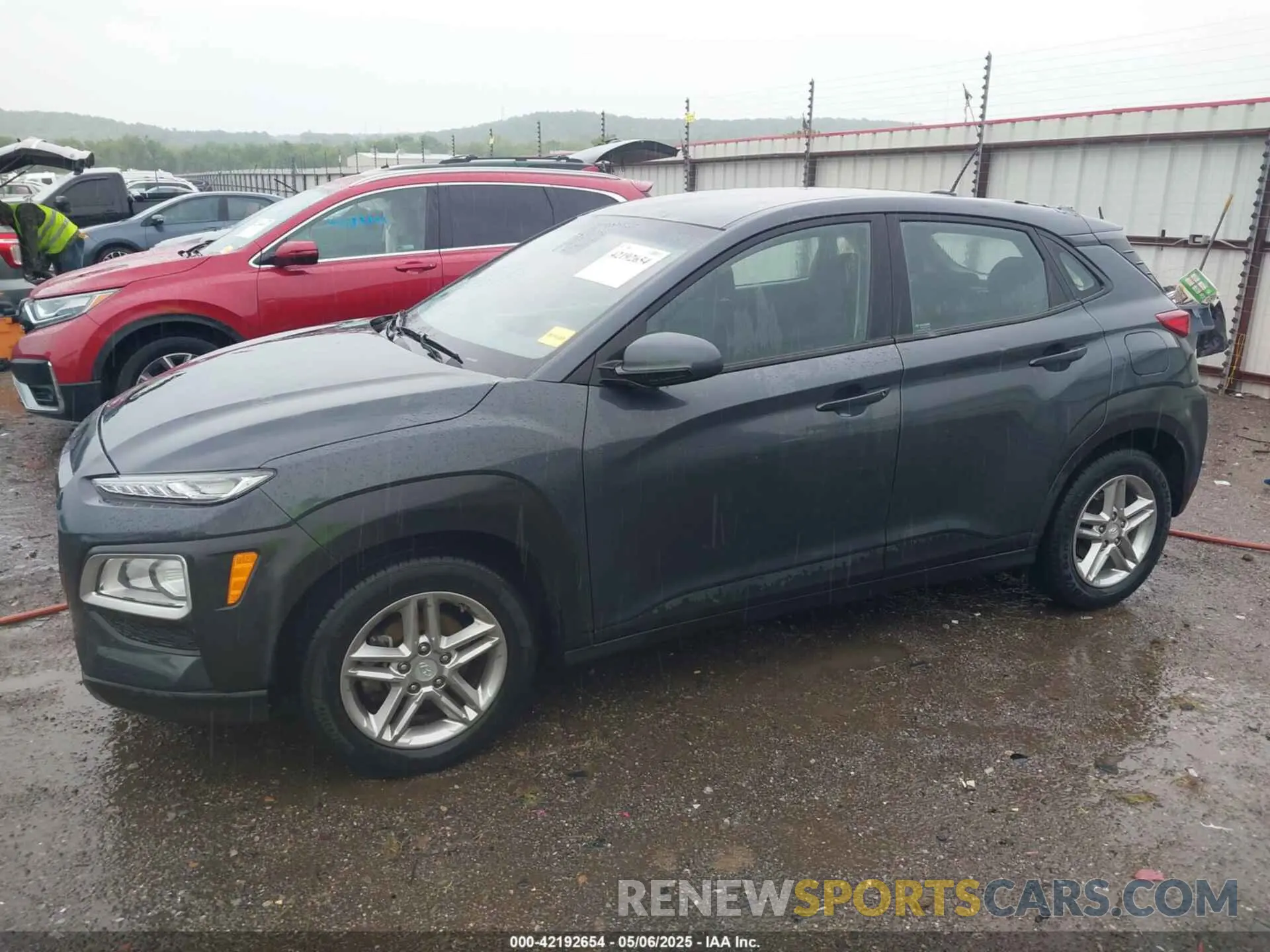 14 fotografías del automóvil dañado KM8K12AA2MU612414 HYUNDAI KONA 2021