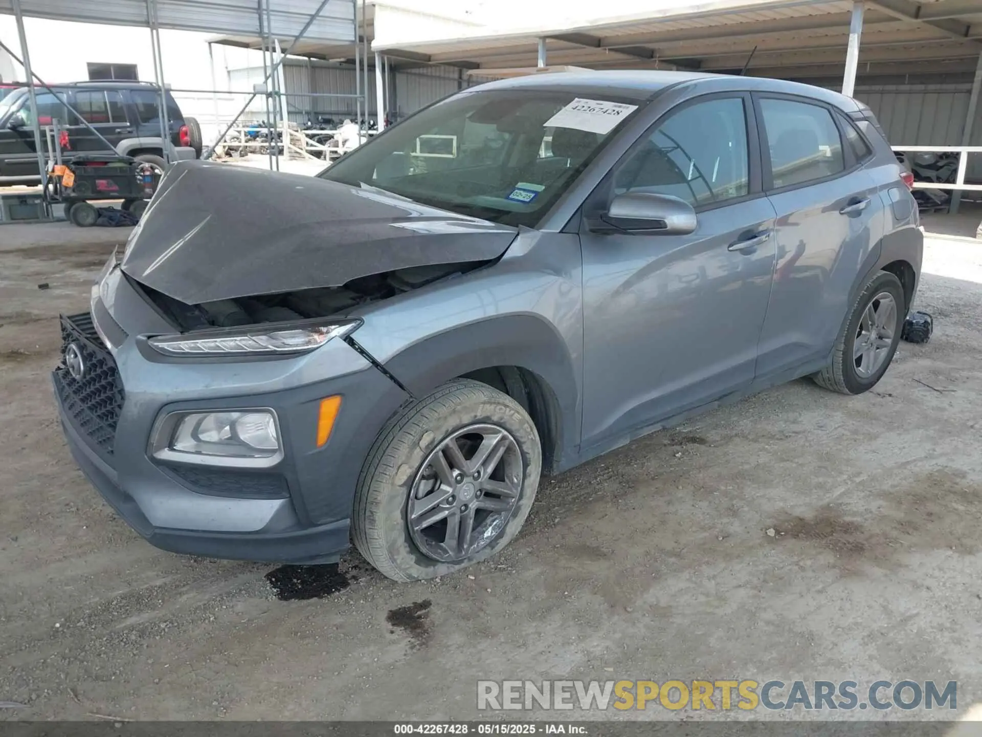 2 fotografías del automóvil dañado KM8K12AA3MU611563 HYUNDAI KONA 2021