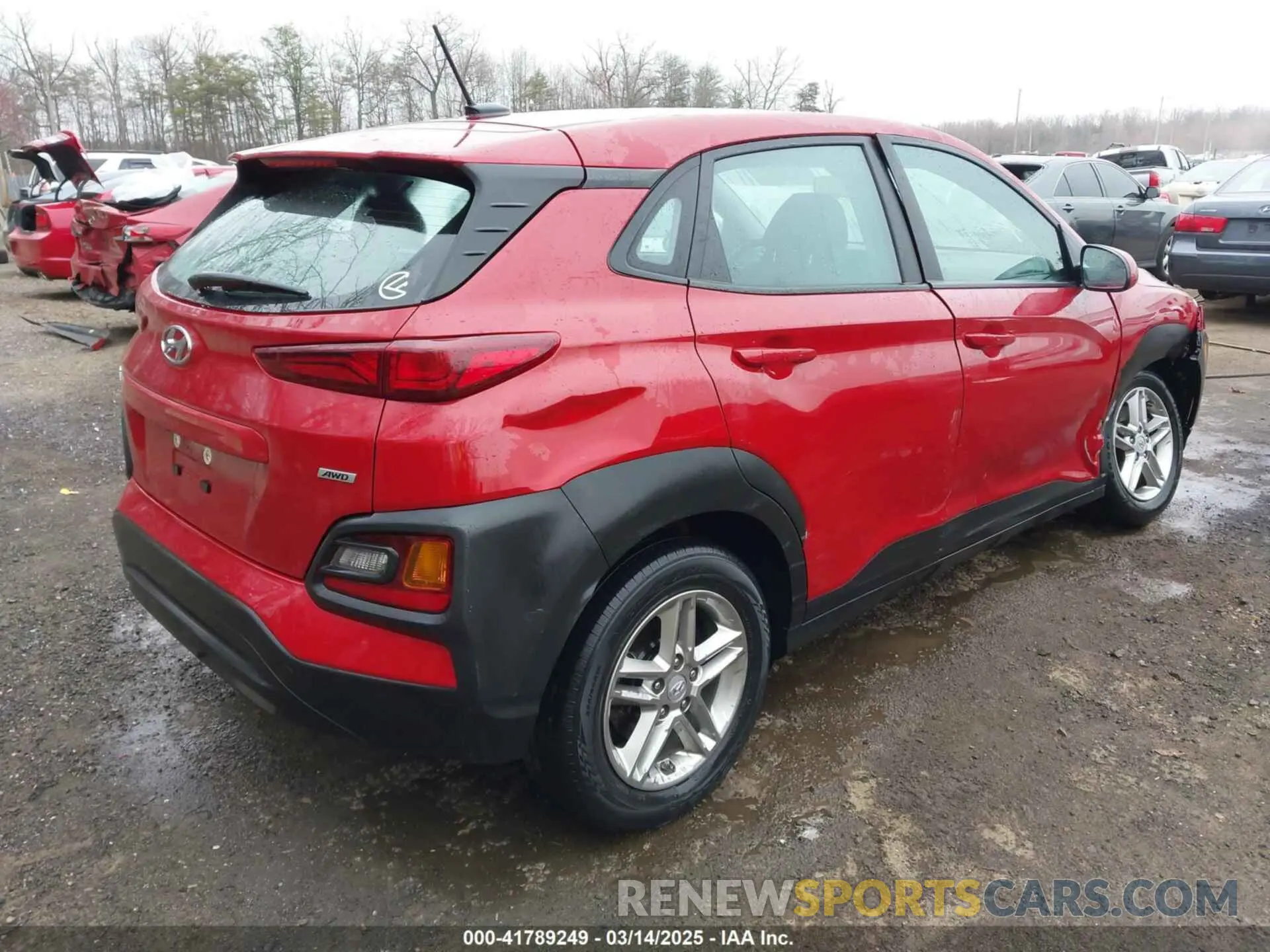 4 fotografías del automóvil dañado KM8K1CAA0MU736896 HYUNDAI KONA 2021