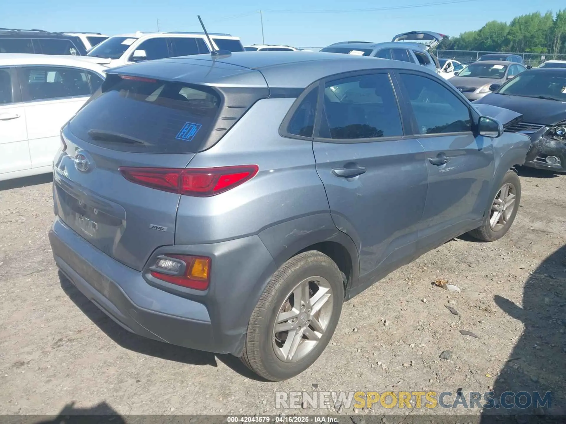 4 fotografías del automóvil dañado KM8K1CAA3MU674975 HYUNDAI KONA 2021