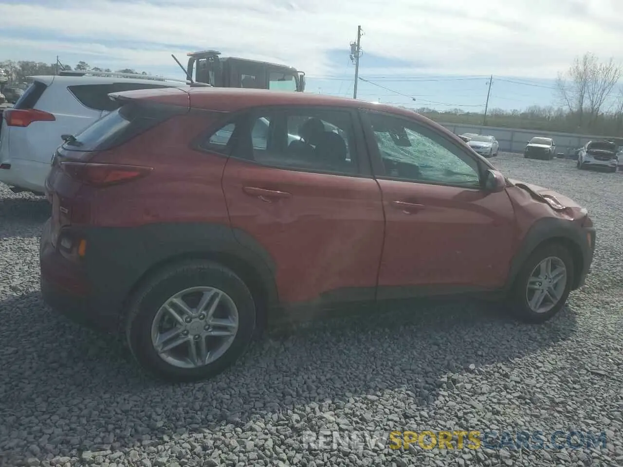 3 fotografías del automóvil dañado KM8K1CAA4MU644545 HYUNDAI KONA 2021
