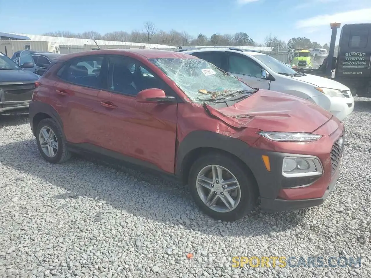 4 fotografías del automóvil dañado KM8K1CAA4MU644545 HYUNDAI KONA 2021