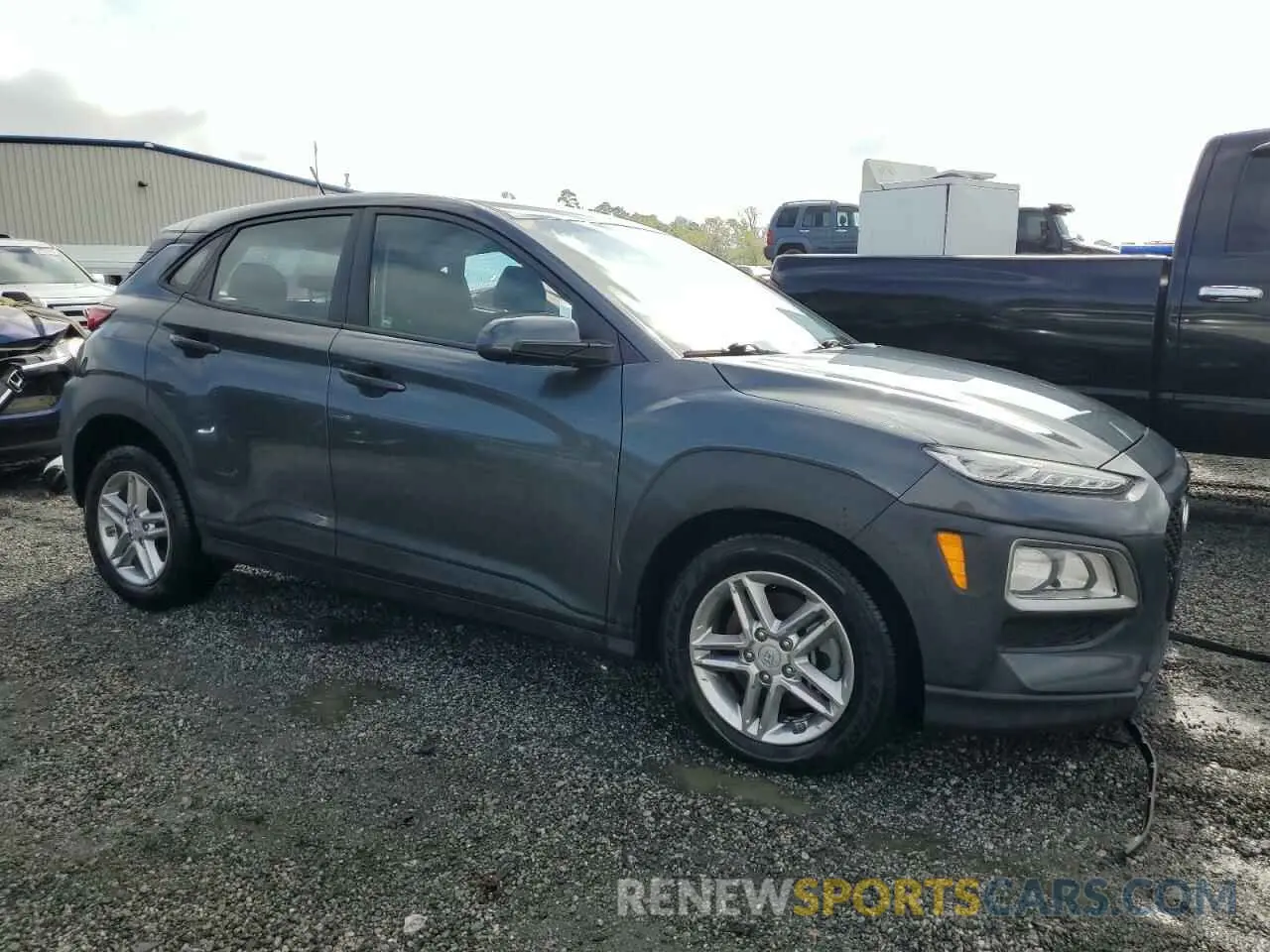 4 fotografías del automóvil dañado KM8K1CAA5MU643078 HYUNDAI KONA 2021