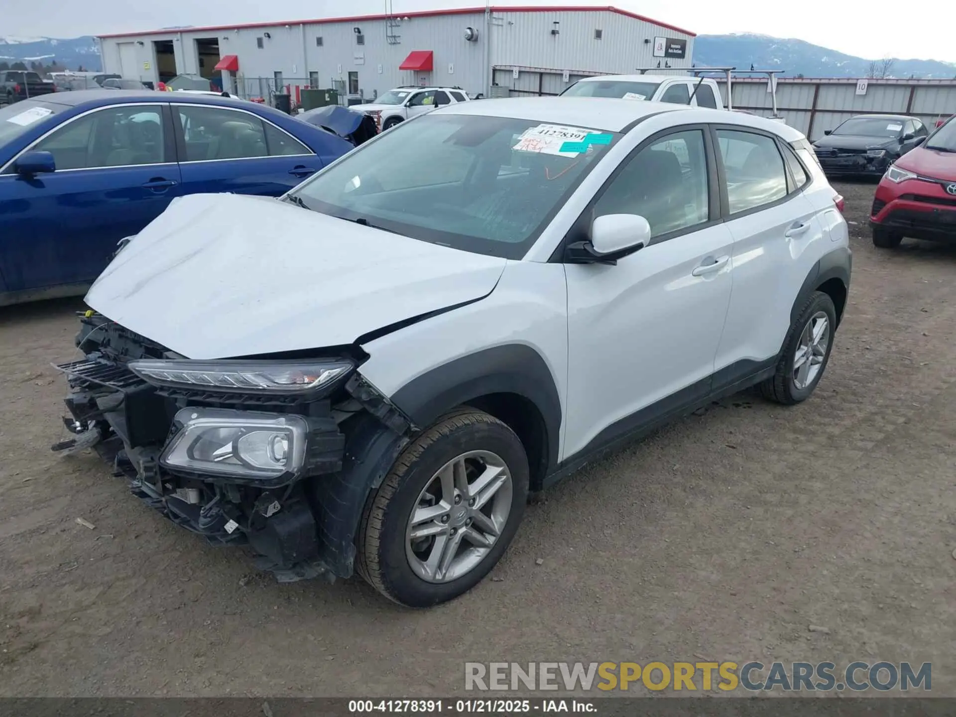 2 fotografías del automóvil dañado KM8K1CAA8MU691948 HYUNDAI KONA 2021