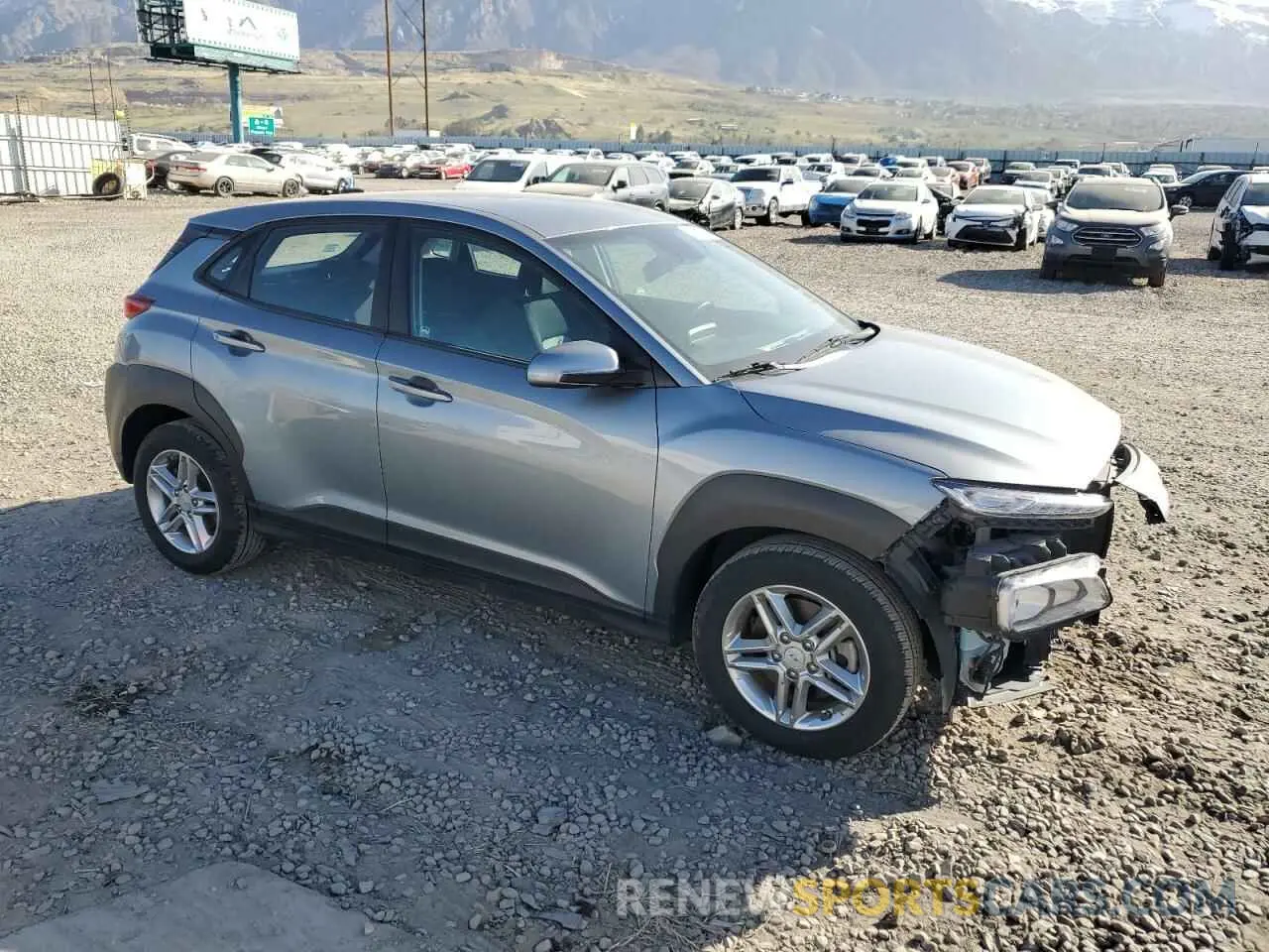 4 fotografías del automóvil dañado KM8K1CAA9MU704738 HYUNDAI KONA 2021