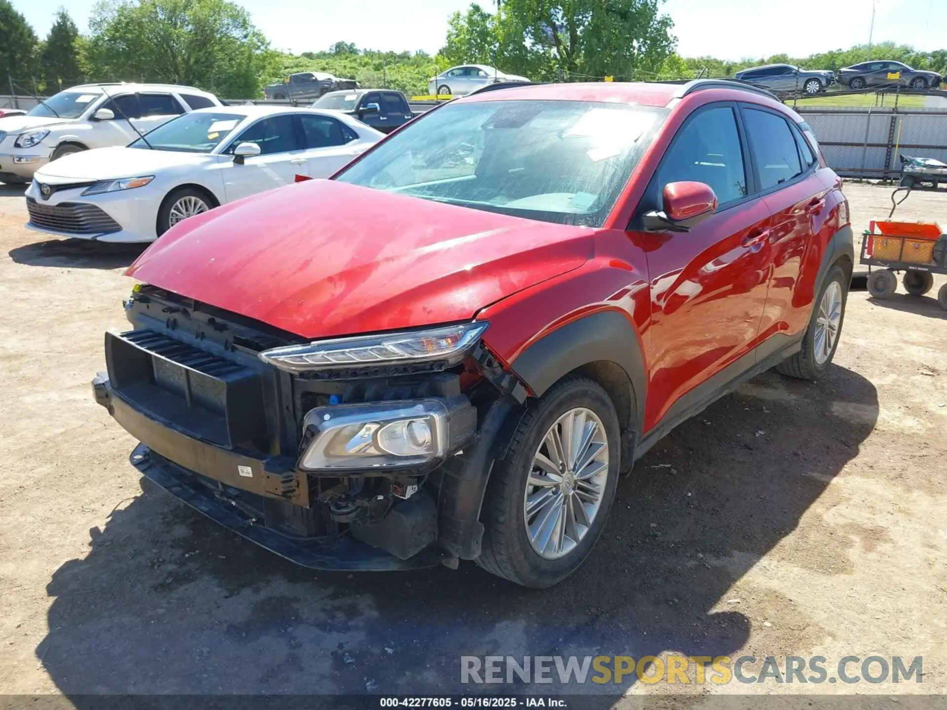 2 fotografías del automóvil dañado KM8K22AA1MU707401 HYUNDAI KONA 2021