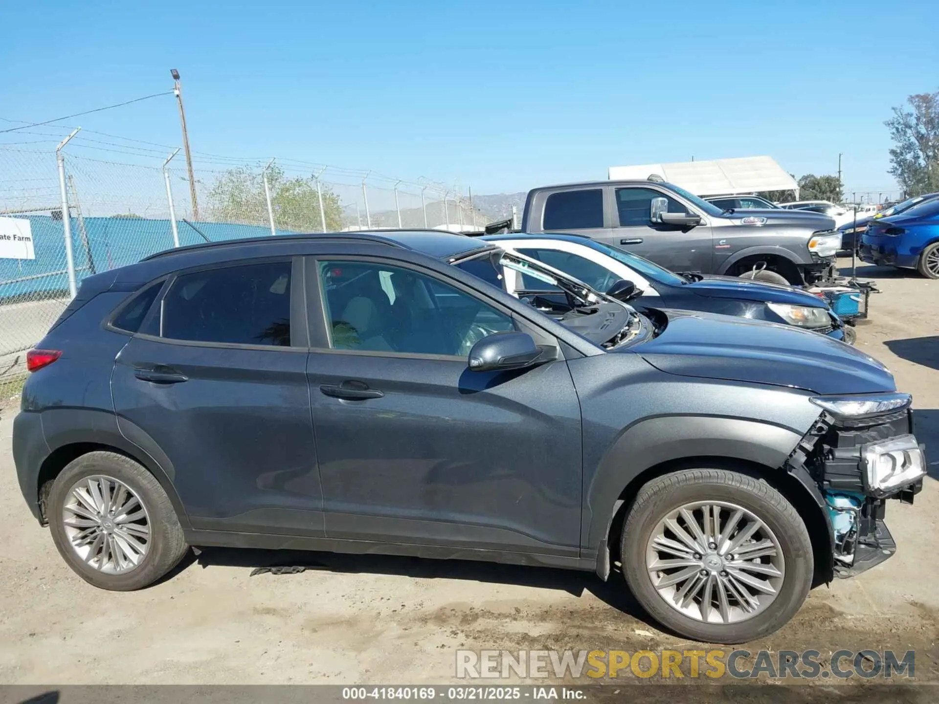 14 fotografías del automóvil dañado KM8K22AA3MU670951 HYUNDAI KONA 2021