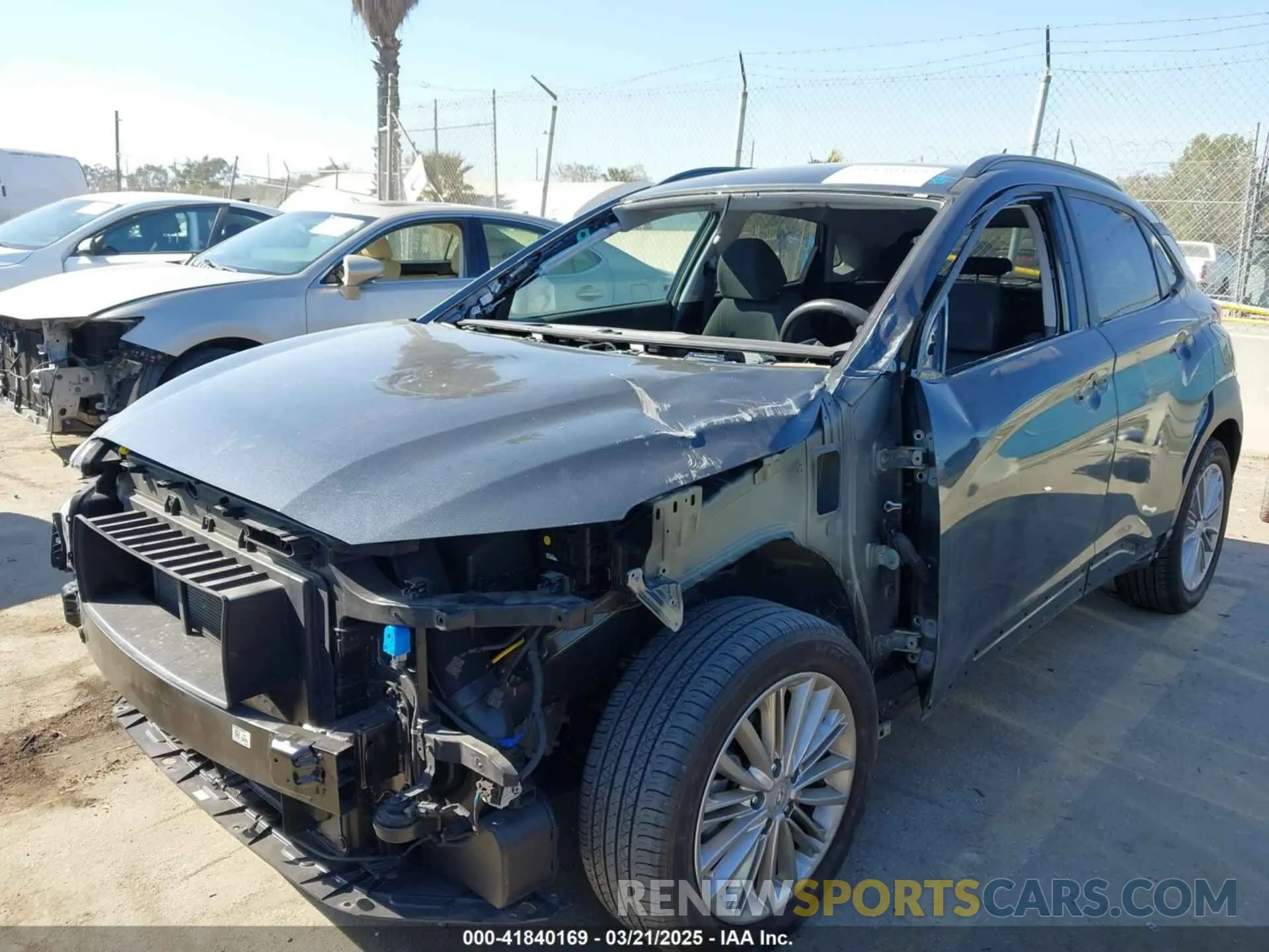 2 fotografías del automóvil dañado KM8K22AA3MU670951 HYUNDAI KONA 2021