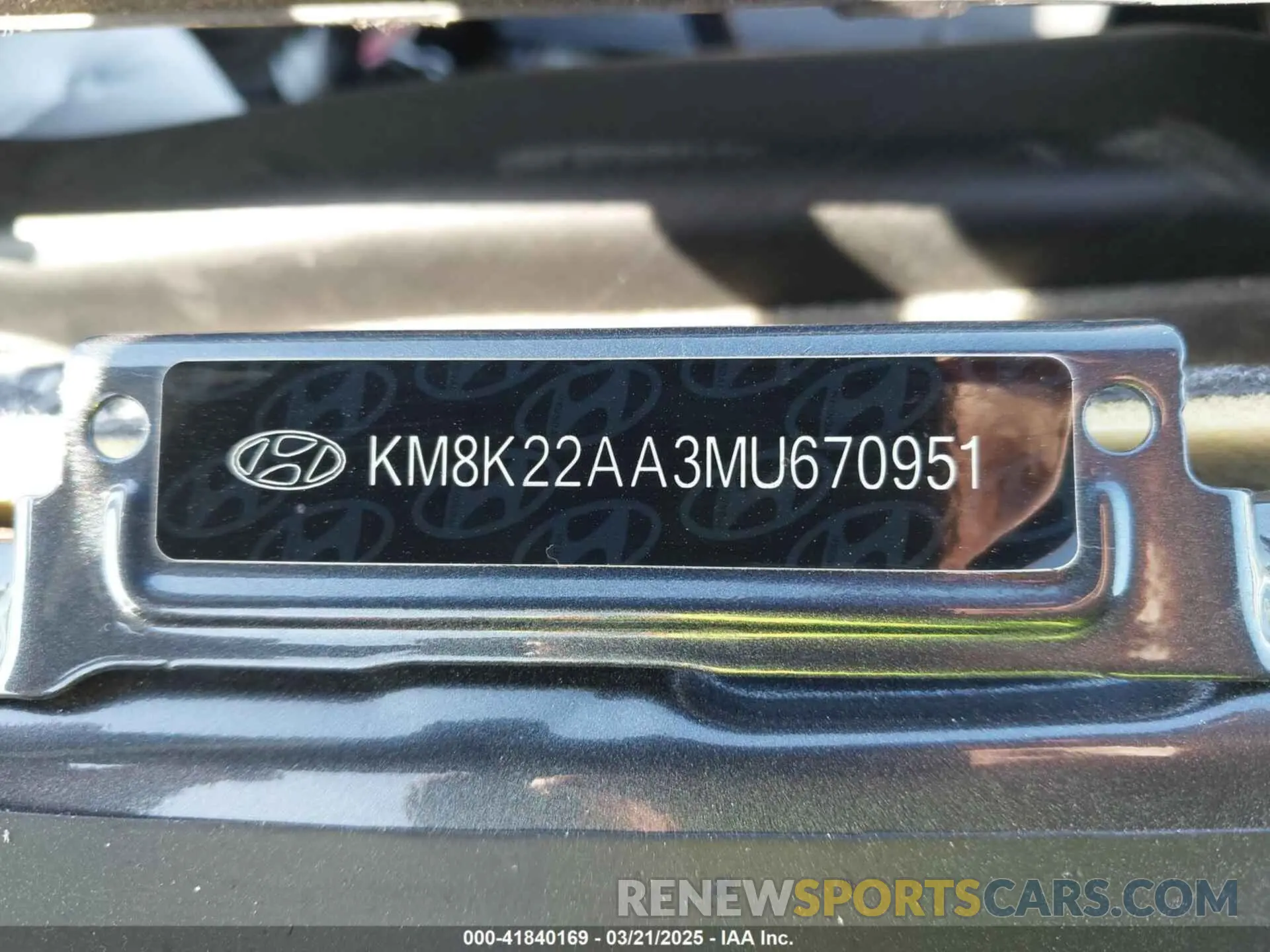 9 fotografías del automóvil dañado KM8K22AA3MU670951 HYUNDAI KONA 2021