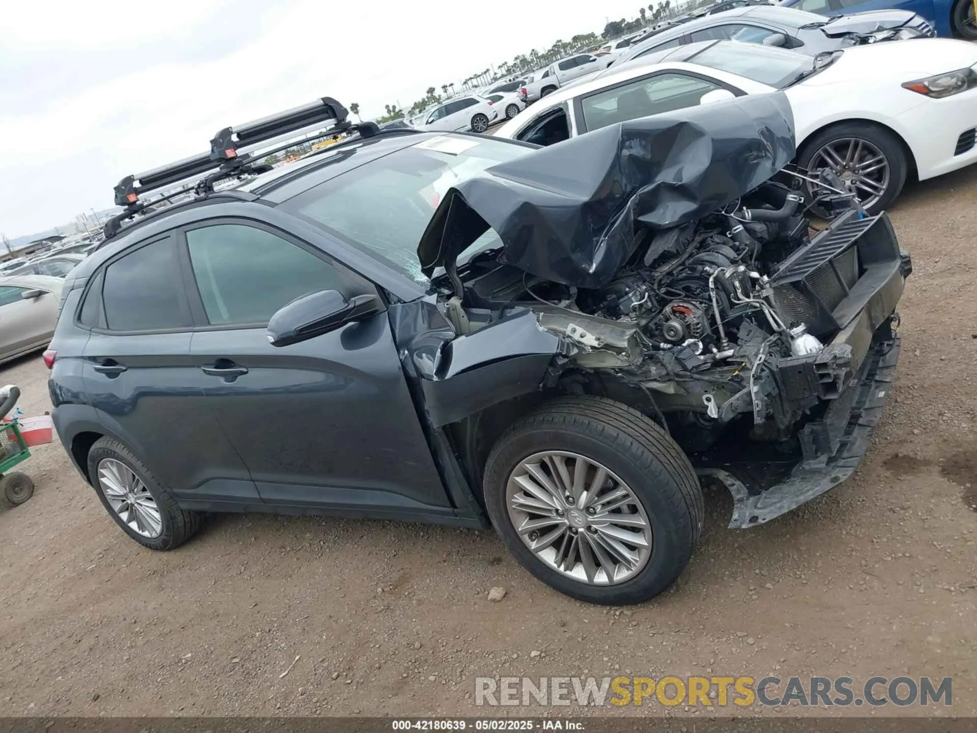 12 fotografías del automóvil dañado KM8K22AA5MU603865 HYUNDAI KONA 2021