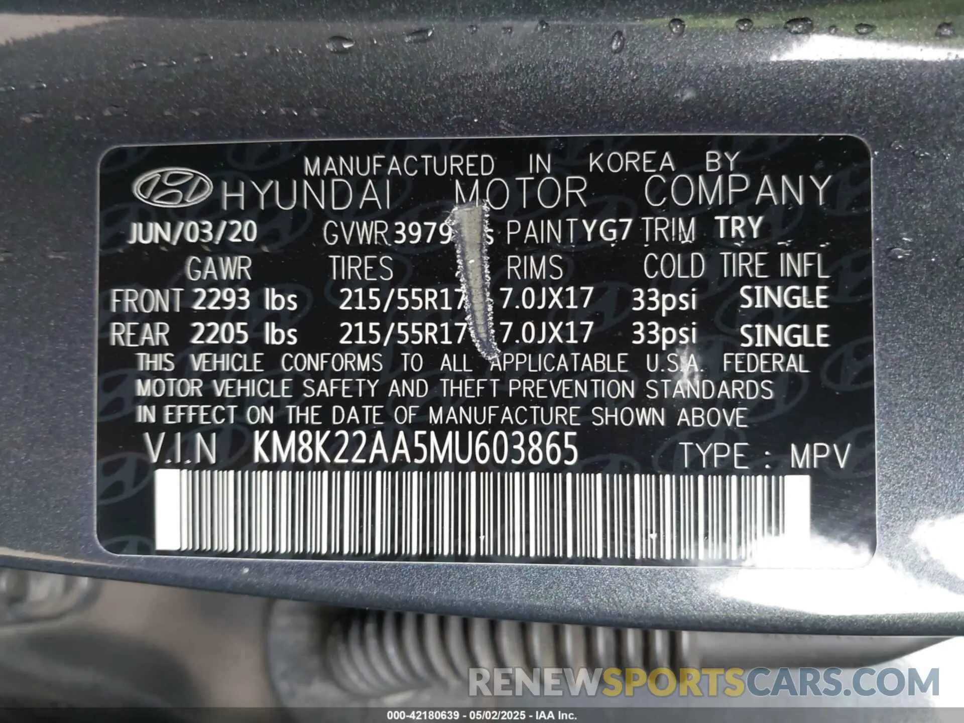 9 fotografías del automóvil dañado KM8K22AA5MU603865 HYUNDAI KONA 2021
