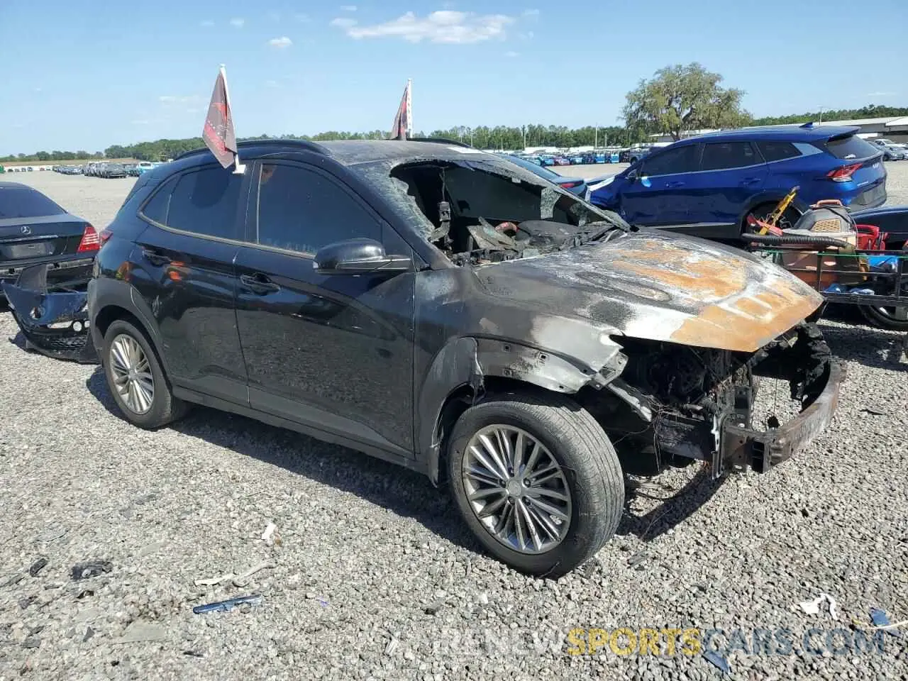 4 fotografías del automóvil dañado KM8K22AA6MU599177 HYUNDAI KONA 2021