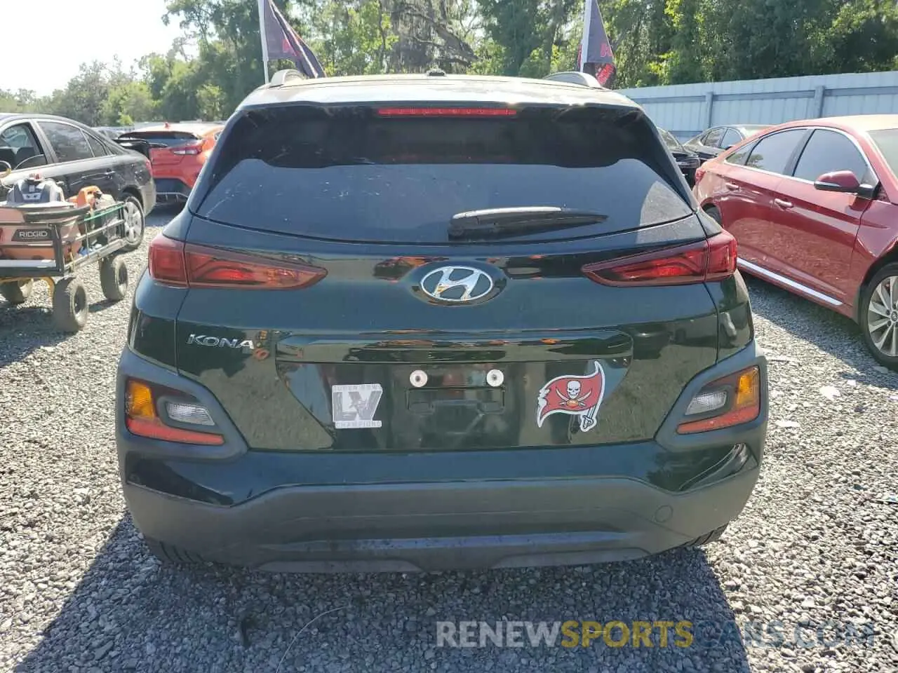 6 fotografías del automóvil dañado KM8K22AA6MU599177 HYUNDAI KONA 2021