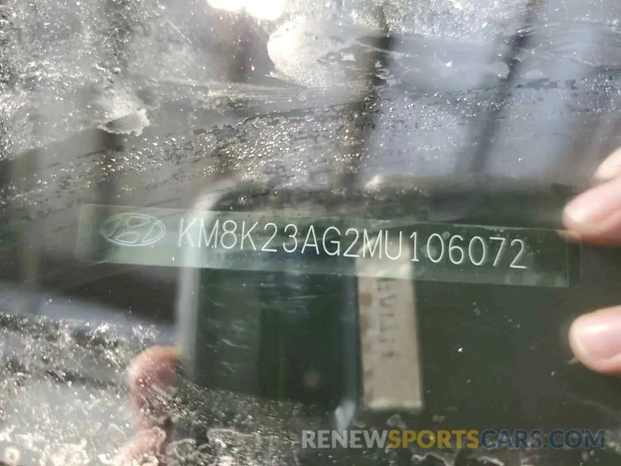 14 fotografías del automóvil dañado KM8K23AG2MU106072 HYUNDAI KONA 2021