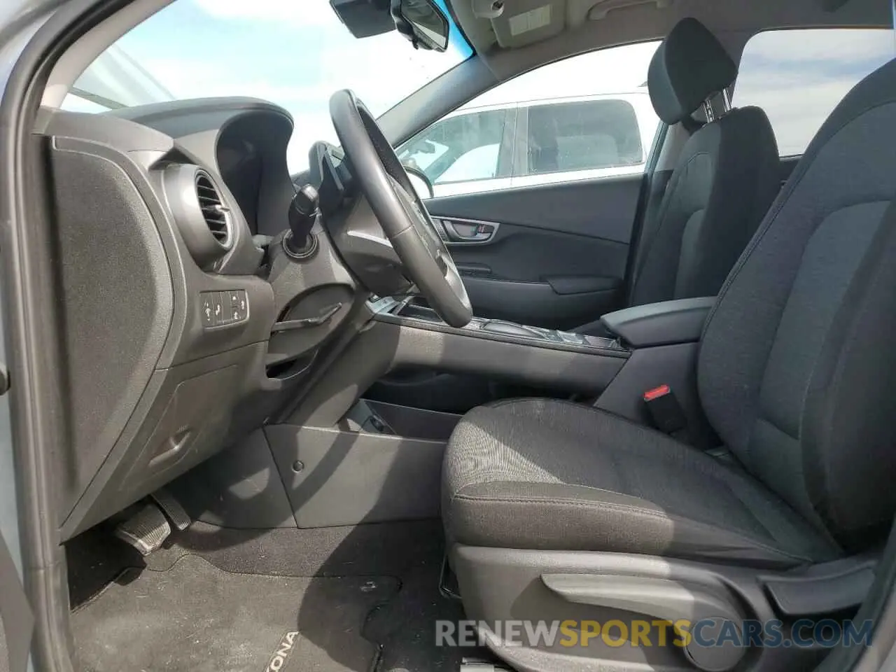 7 fotografías del automóvil dañado KM8K23AG3MU126010 HYUNDAI KONA 2021