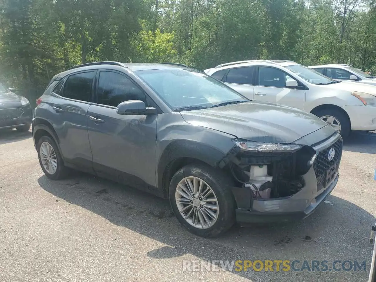 4 fotografías del automóvil dañado KM8K2CAA2MU669554 HYUNDAI KONA 2021