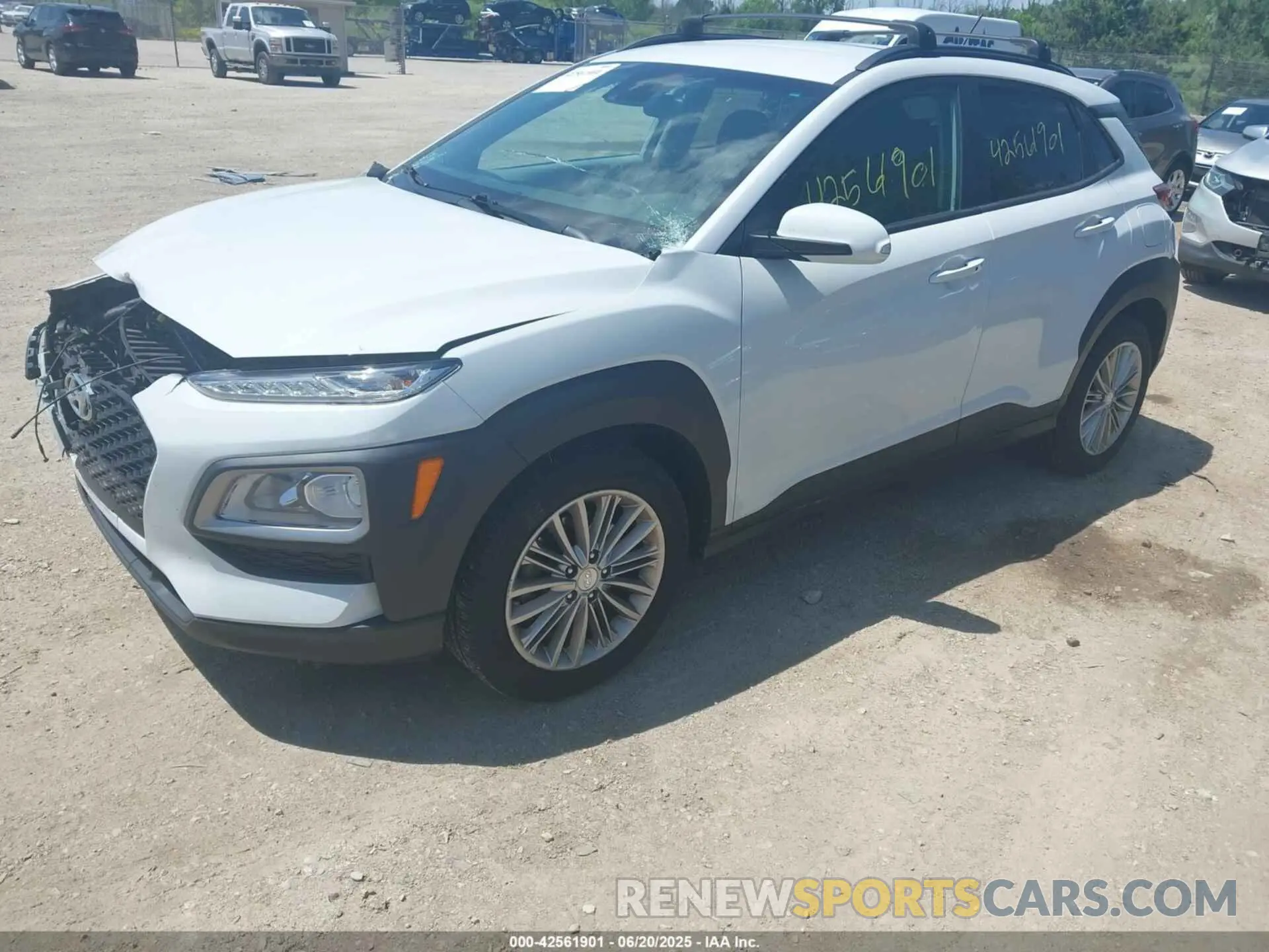 2 fotografías del automóvil dañado KM8K2CAA6MU602407 HYUNDAI KONA 2021