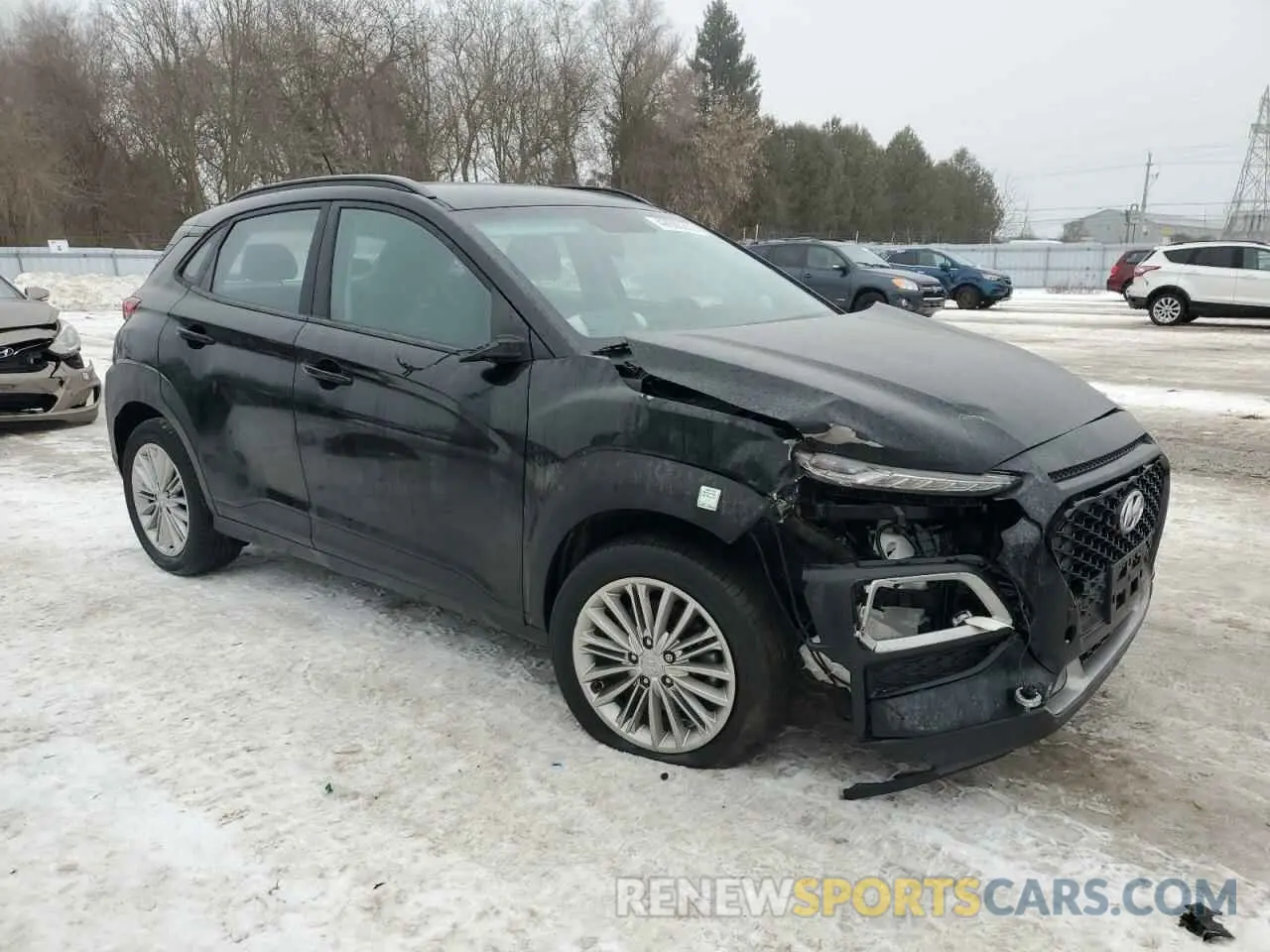 4 fotografías del automóvil dañado KM8K2CAA9MU749515 HYUNDAI KONA 2021