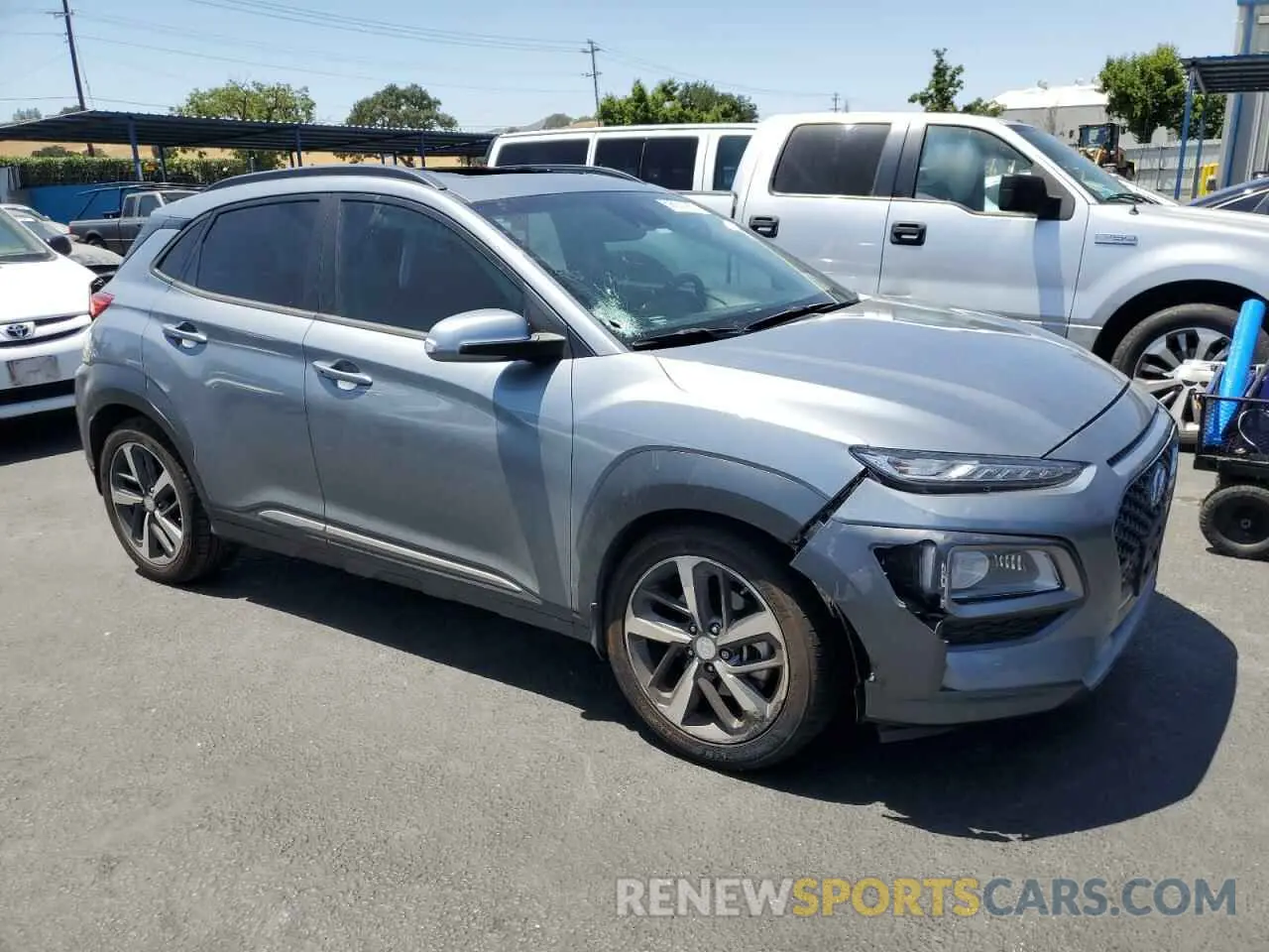 4 fotografías del automóvil dañado KM8K33A50MU618246 HYUNDAI KONA 2021