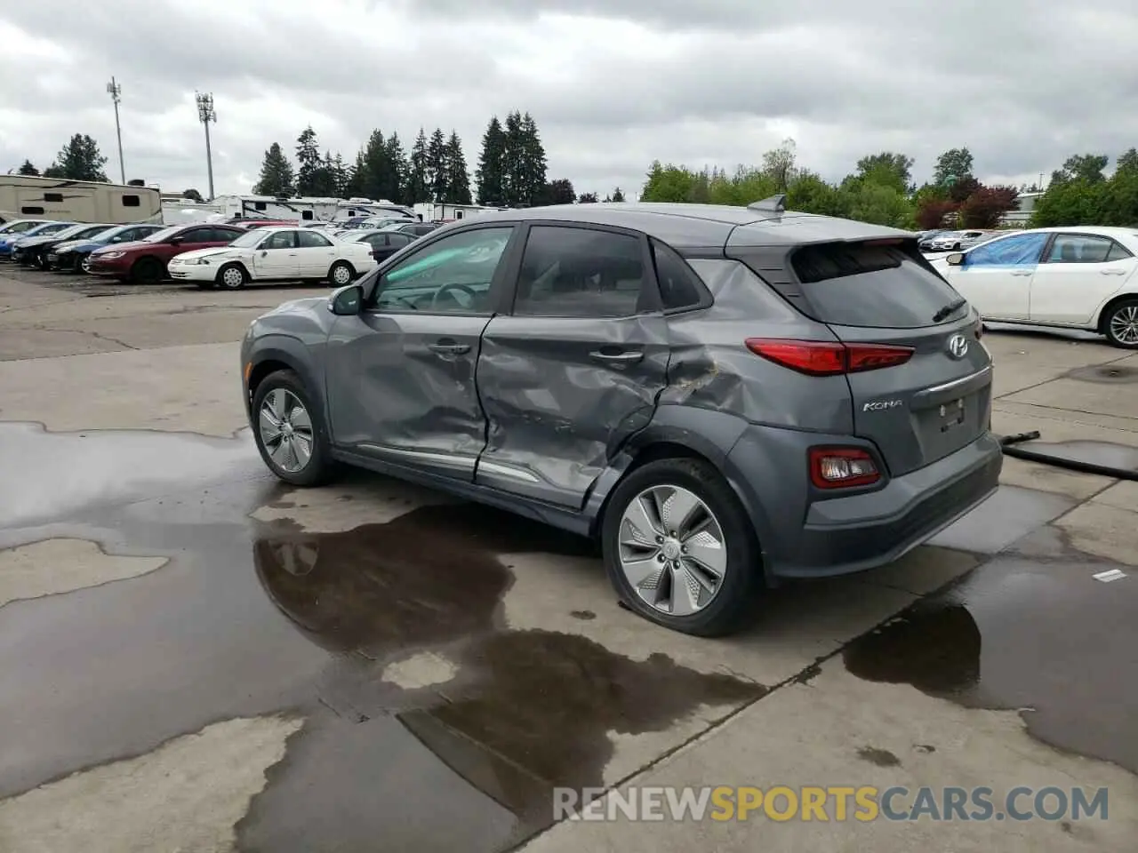 2 fotografías del automóvil dañado KM8K33AG1MU123037 HYUNDAI KONA 2021