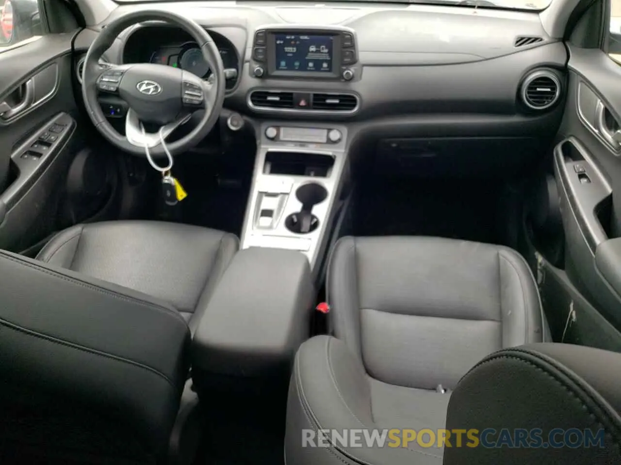 8 fotografías del automóvil dañado KM8K33AG1MU123037 HYUNDAI KONA 2021