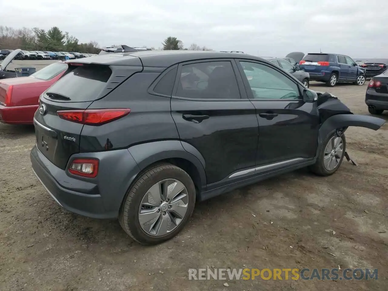 3 fotografías del automóvil dañado KM8K33AG5MU121176 HYUNDAI KONA 2021