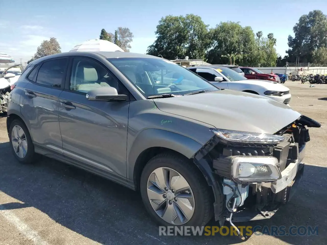 4 fotografías del automóvil dañado KM8K33AG7MU132552 HYUNDAI KONA 2021
