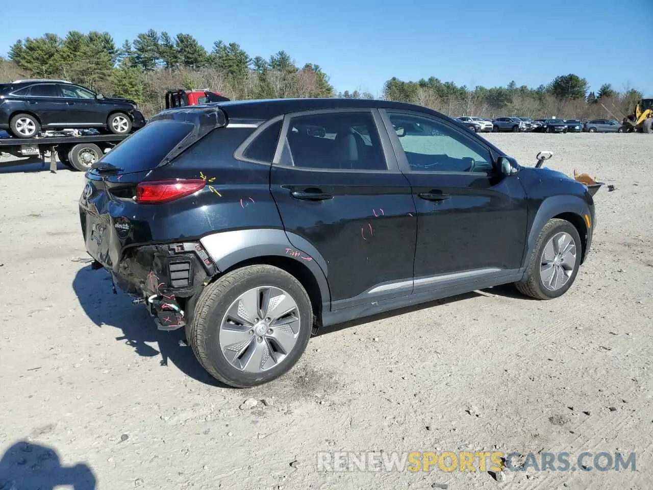3 fotografías del automóvil dañado KM8K33AG7MU132583 HYUNDAI KONA 2021