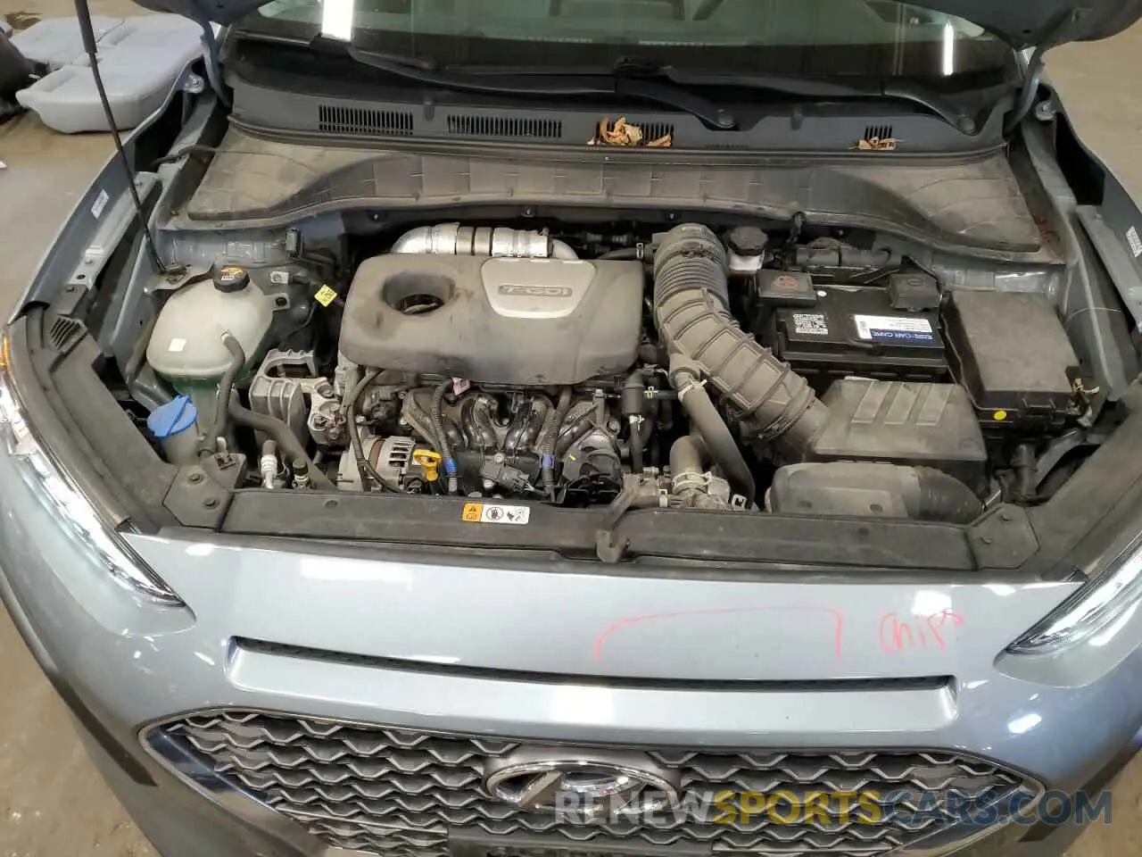 12 fotografías del automóvil dañado KM8K3CA50MU612642 HYUNDAI KONA 2021