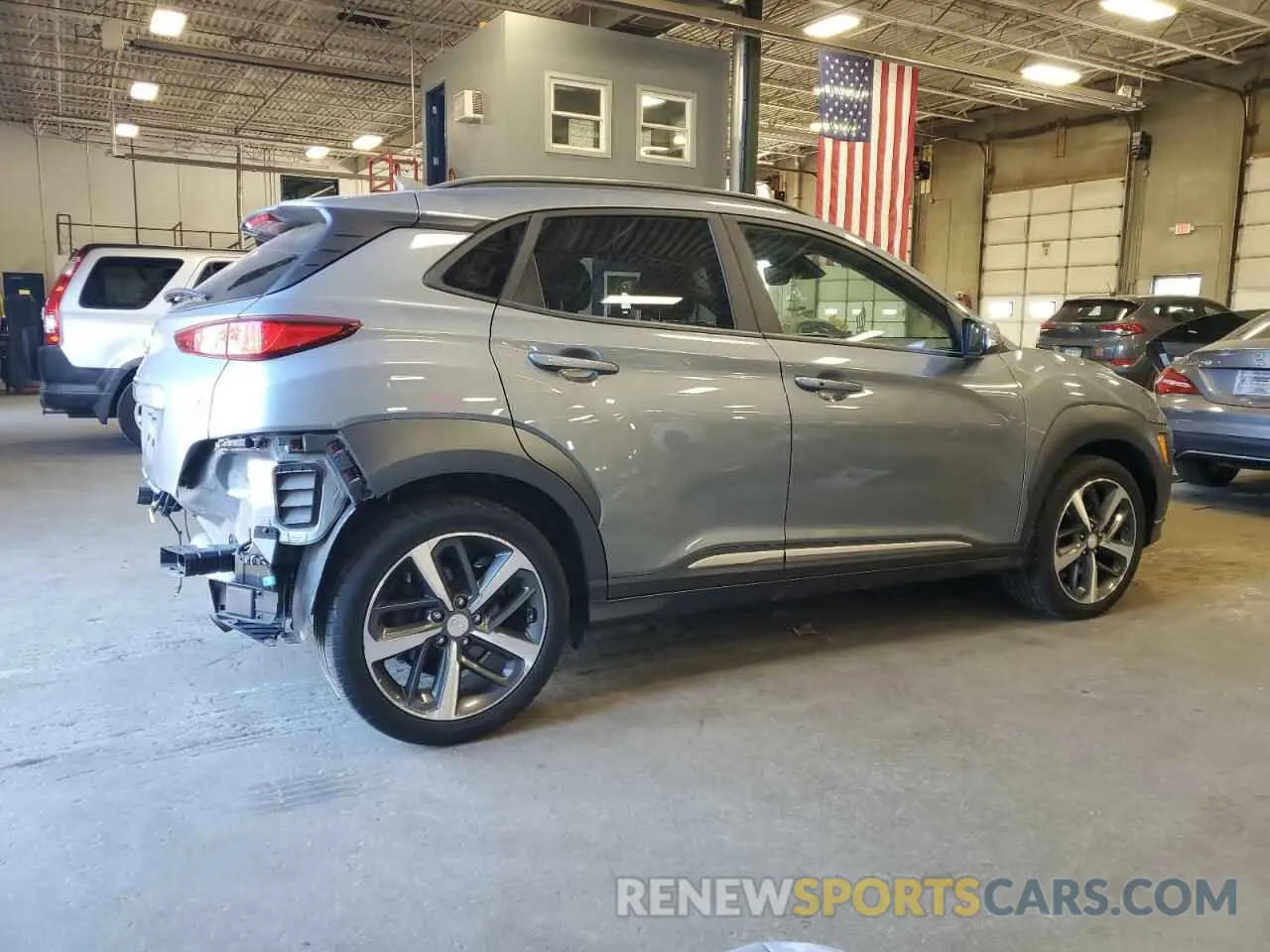 3 fotografías del automóvil dañado KM8K3CA50MU612642 HYUNDAI KONA 2021