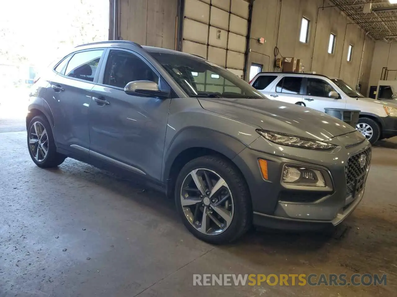 4 fotografías del automóvil dañado KM8K3CA50MU612642 HYUNDAI KONA 2021