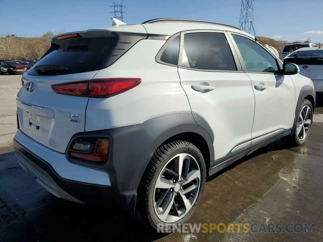3 fotografías del automóvil dañado KM8K3CA51MU630521 HYUNDAI KONA 2021