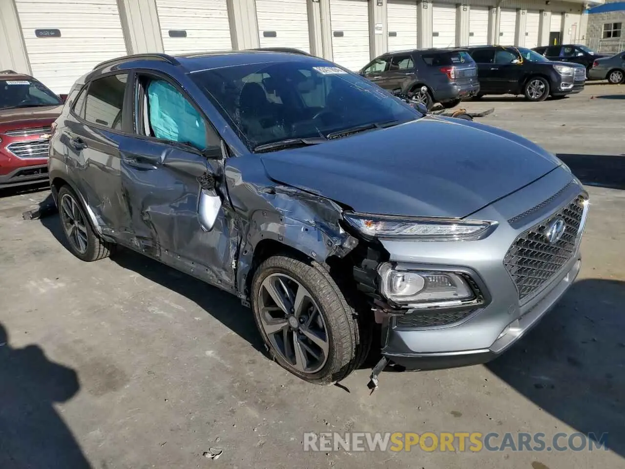 4 fotografías del automóvil dañado KM8K3CA53MU622629 HYUNDAI KONA 2021