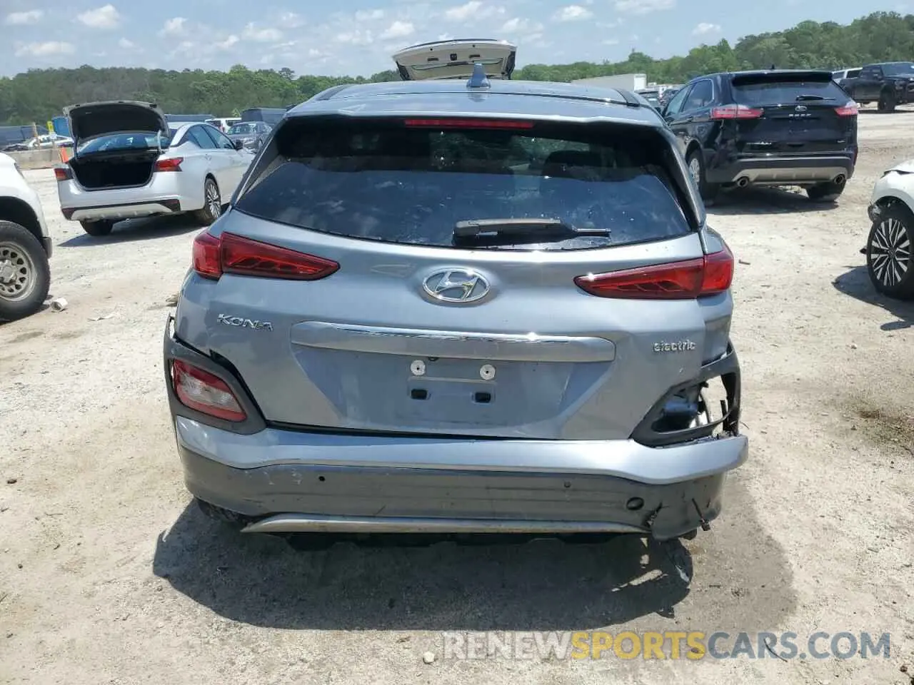 6 fotografías del automóvil dañado KM8K53AG4MU125424 HYUNDAI KONA 2021
