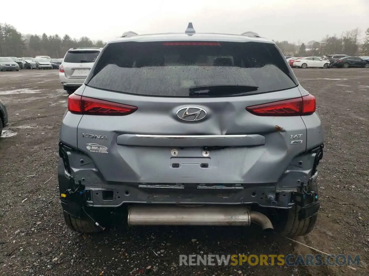 6 fotografías del automóvil dañado KM8K5CA50MU679820 HYUNDAI KONA 2021