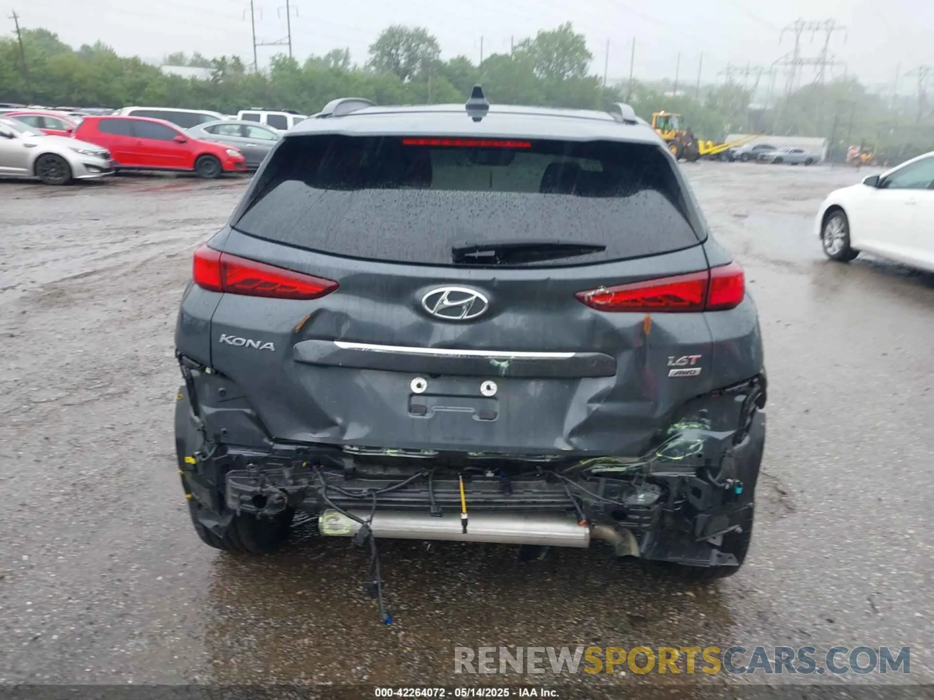 17 fotografías del automóvil dañado KM8K5CA57MU700873 HYUNDAI KONA 2021