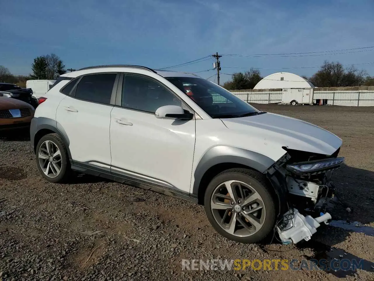 4 fotografías del automóvil dañado KM8K5CA57MU743691 HYUNDAI KONA 2021