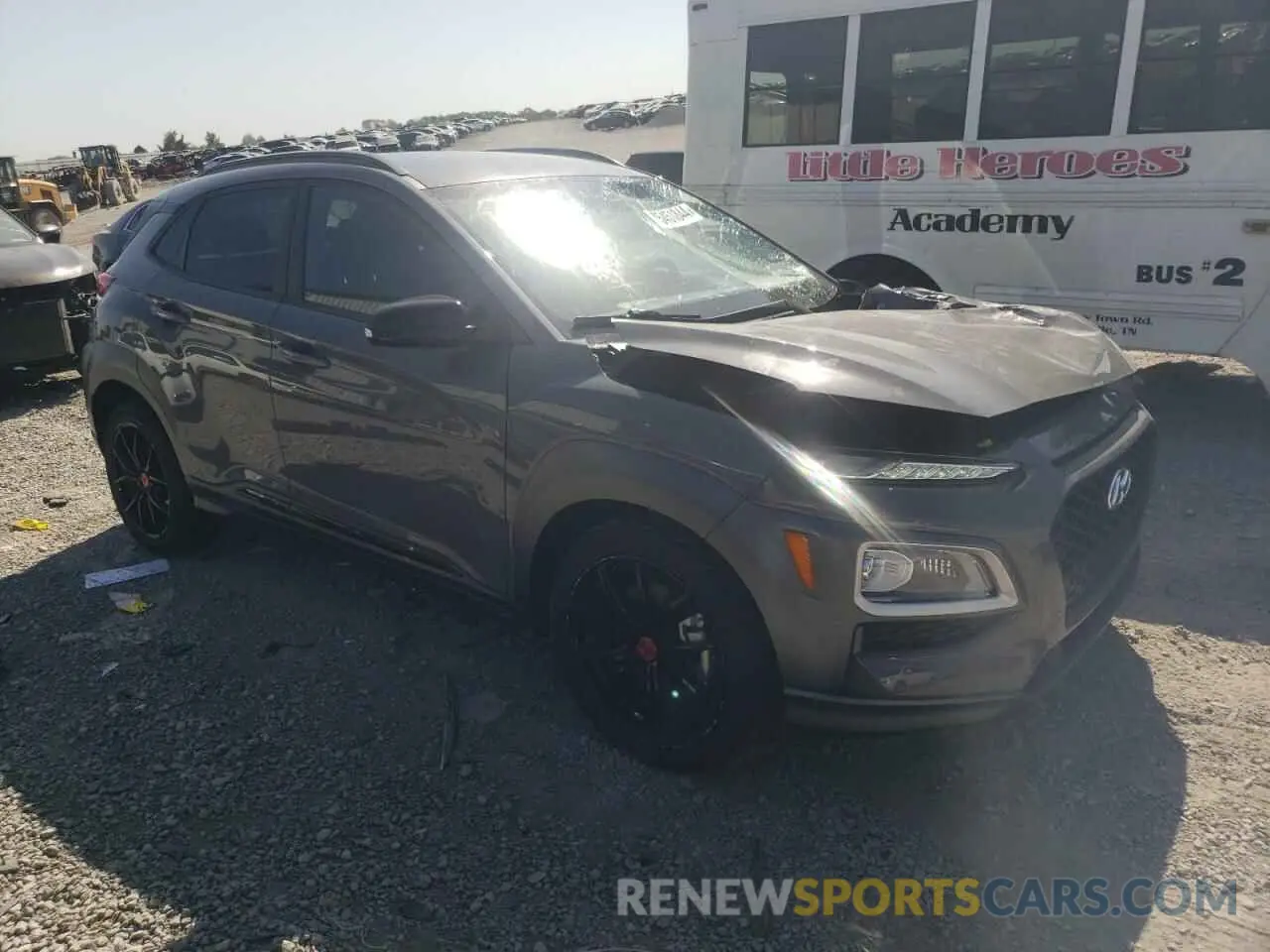 4 fotografías del automóvil dañado KM8K6CA53MU687603 HYUNDAI KONA 2021