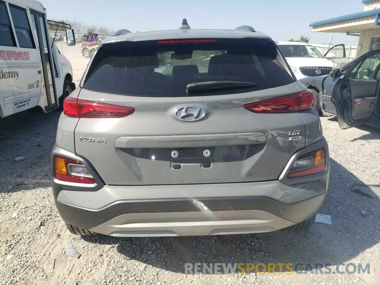 6 fotografías del automóvil dañado KM8K6CA53MU687603 HYUNDAI KONA 2021