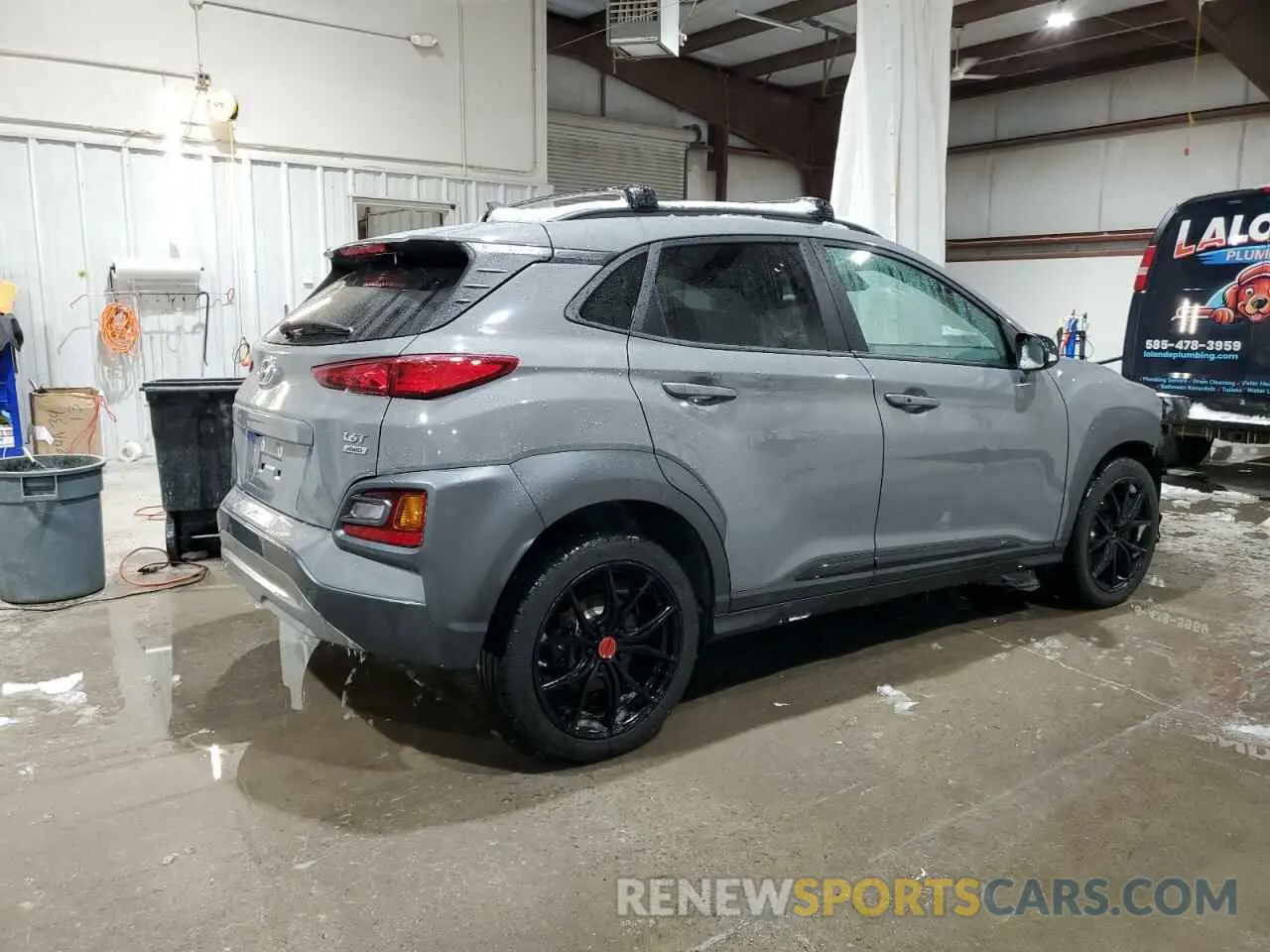 3 fotografías del automóvil dañado KM8K6CA57MU734681 HYUNDAI KONA 2021