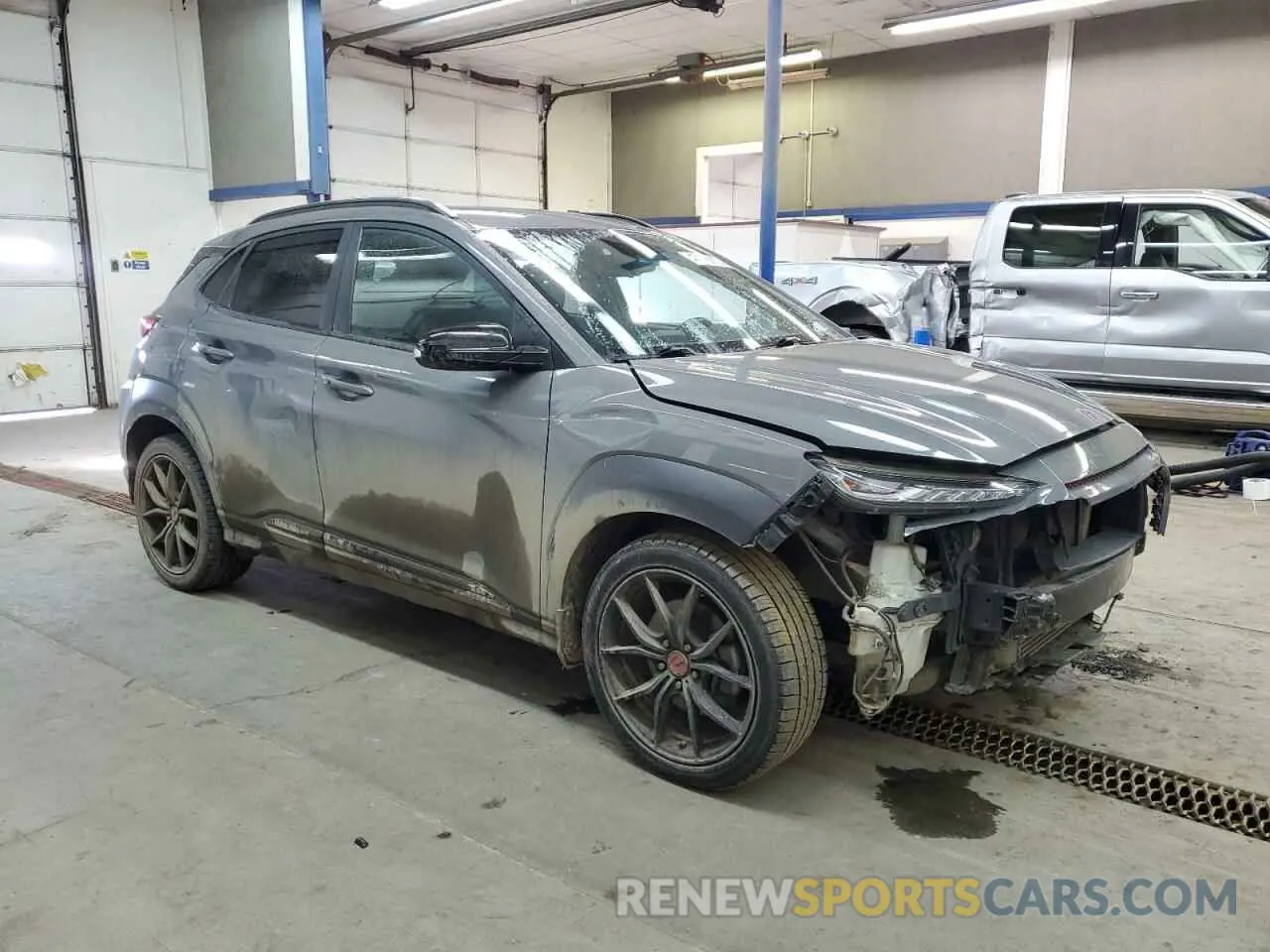 4 fotografías del automóvil dañado KM8K6CA5XMU710083 HYUNDAI KONA 2021