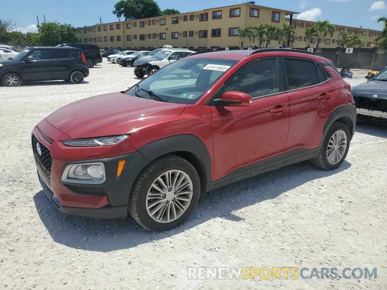 1 fotografías del automóvil dañado KM8K6CAA4MU745764 HYUNDAI KONA 2021