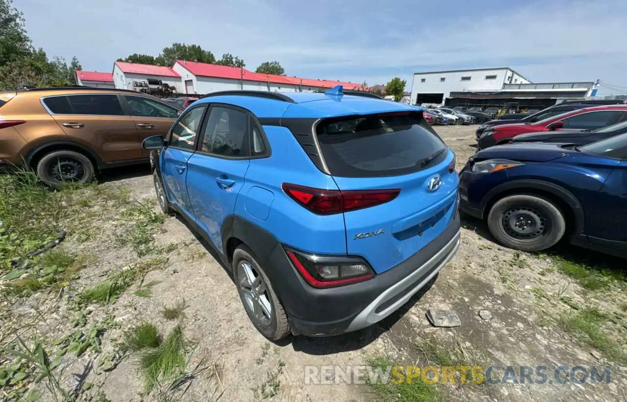 3 fotografías del automóvil dañado KM8K12AB8NU846180 HYUNDAI KONA 2022