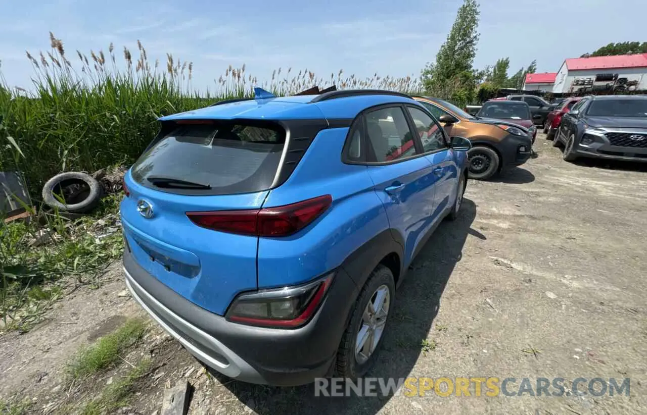 4 fotografías del automóvil dañado KM8K12AB8NU846180 HYUNDAI KONA 2022