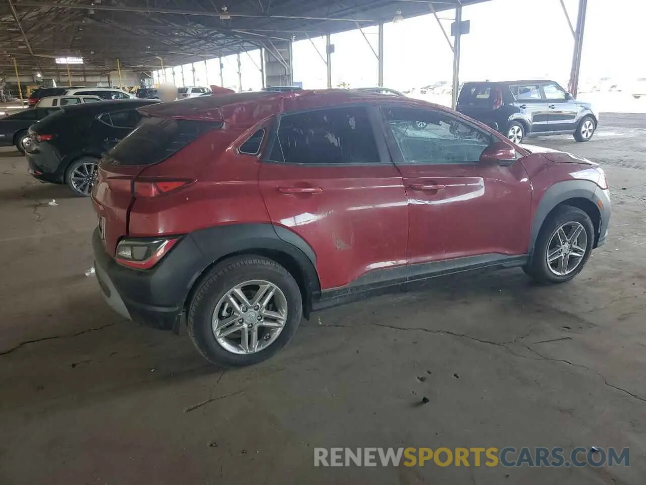 3 fotografías del automóvil dañado KM8K22AB2NU877731 HYUNDAI KONA 2022