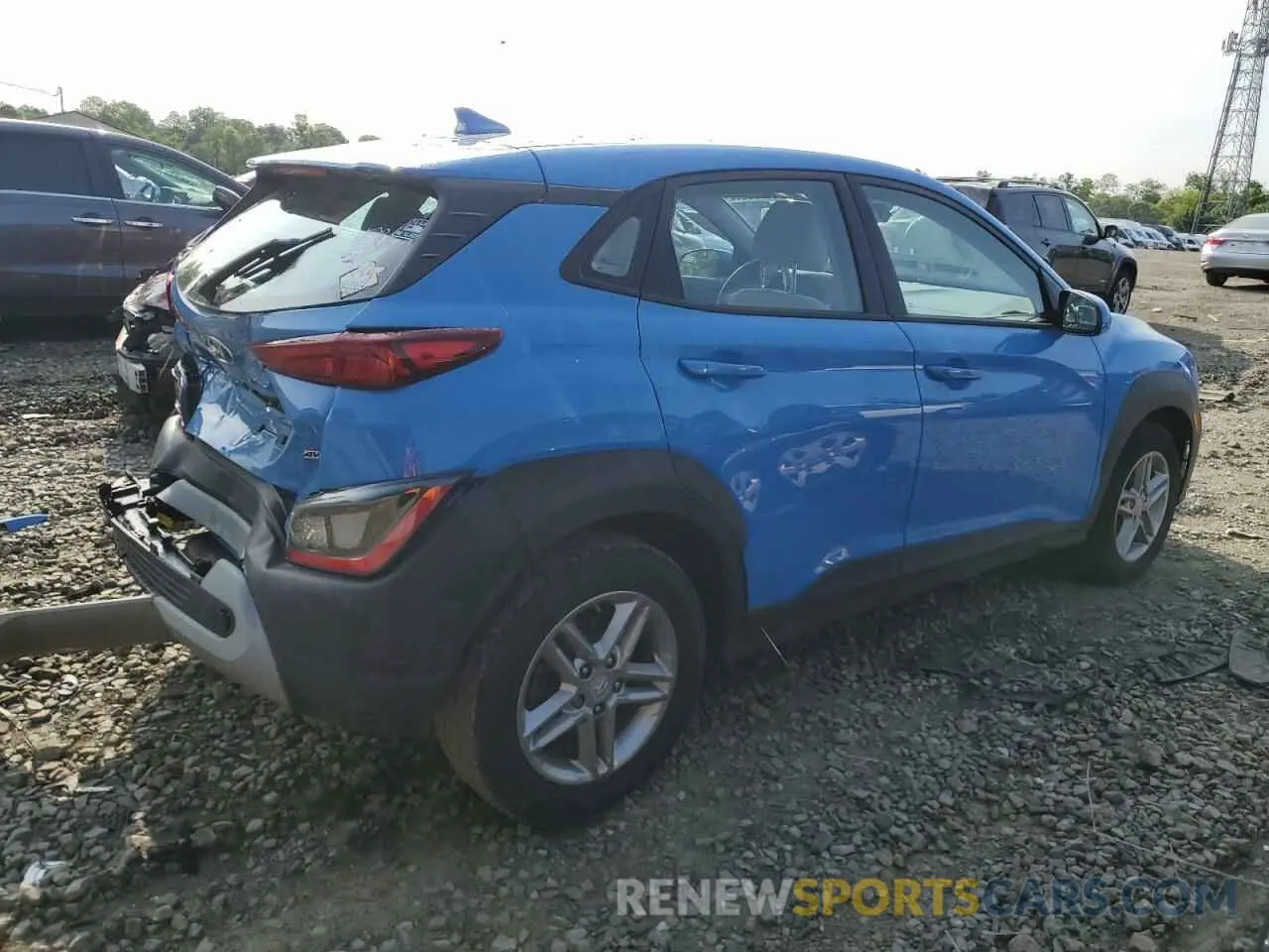 3 fotografías del automóvil dañado KM8K2CAB0NU866281 HYUNDAI KONA 2022