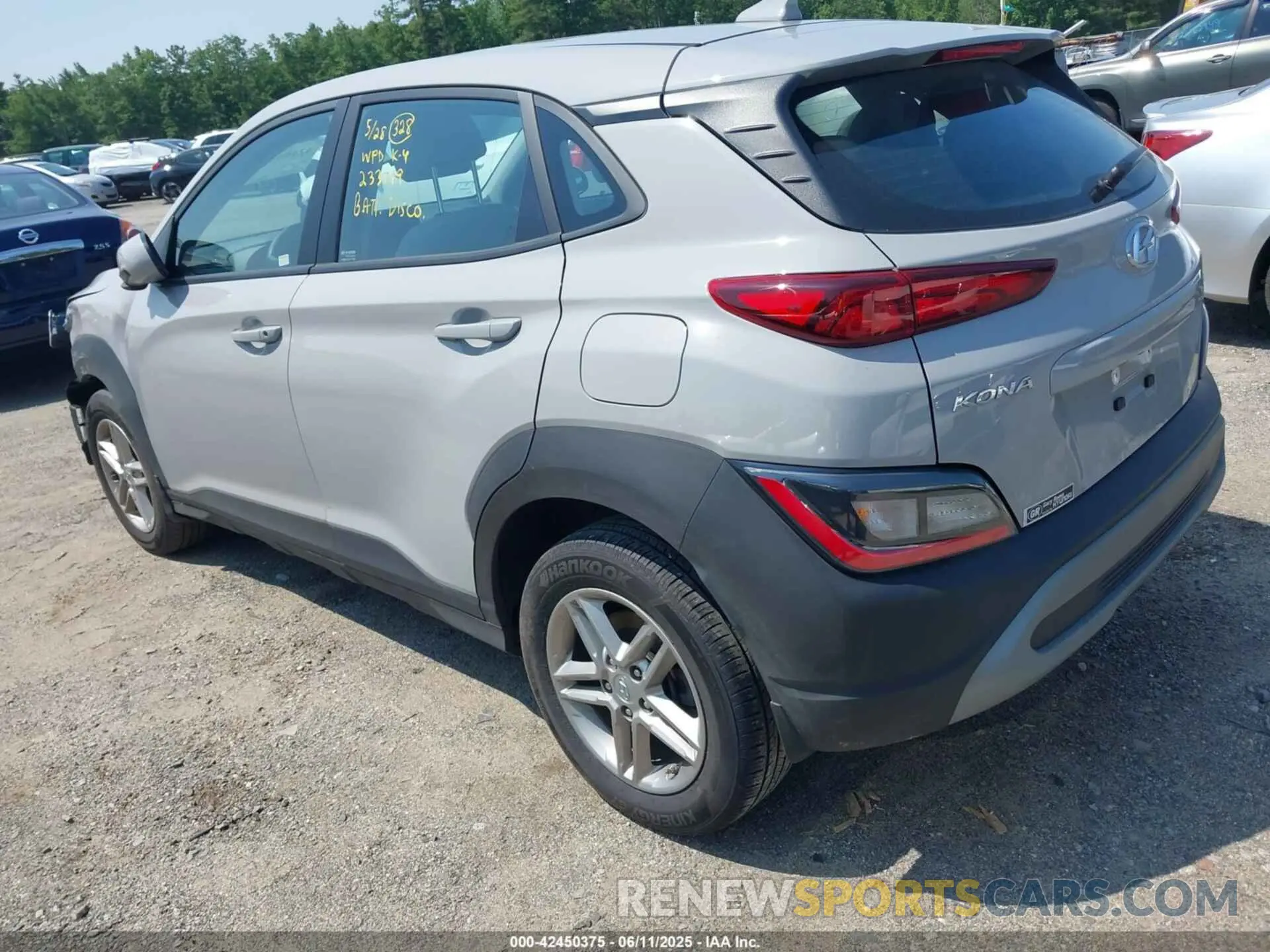 3 fotografías del automóvil dañado KM8K2CAB2NU880697 HYUNDAI KONA 2022